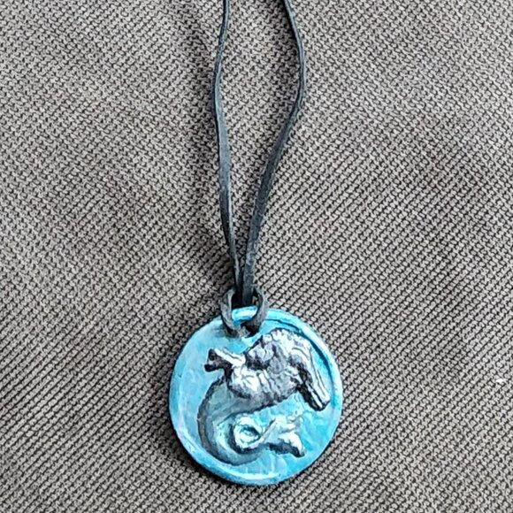 Turquoise Capricorn Pendant Necklace - Picture 6 of 11
